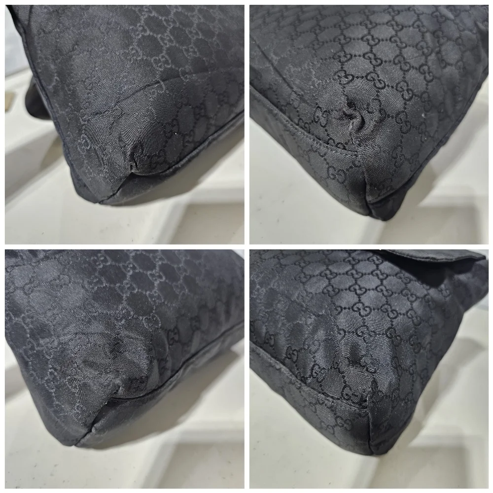 Gucci GG Nylon Messenger Bag Black